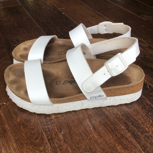 white platform birkenstocks